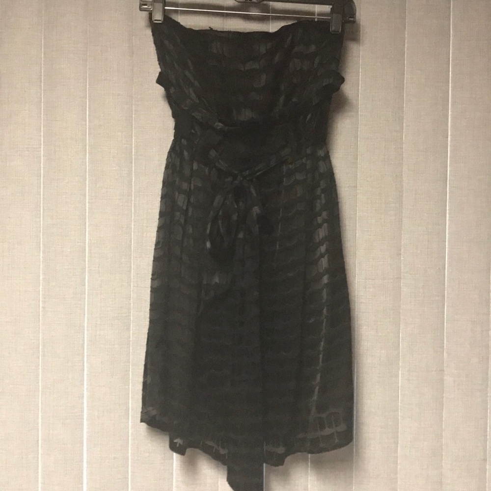 NWOT Black Mini Strapless Dress Designer Sample - Picture 5 of 8